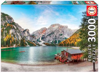 Lago Braies En Otoo 3000Pz