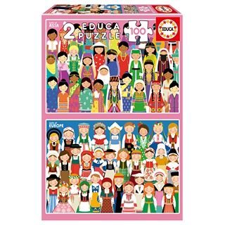 Niñas De Europa Y Asia 2x100Pz