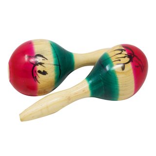 Maracas Par En Madera Chica